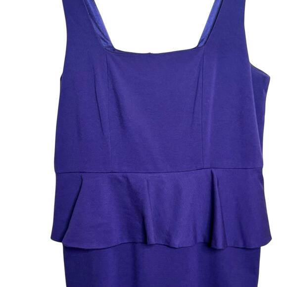 Vivienne Tam Size Large Purple Tiered Peplum Tank Dress - Picture 3 of 7